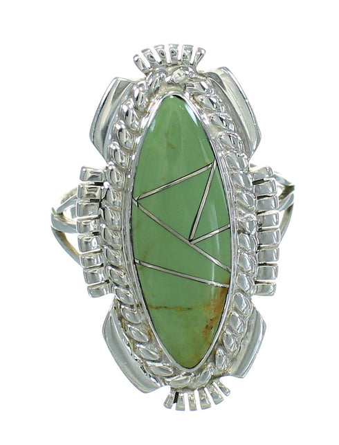 Turquoise Authentic Sterling Silver Southwest Jewelry Ring Size 7-3/4 RX87110